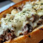 Cheesesteak on Garlic Parmesan Bread