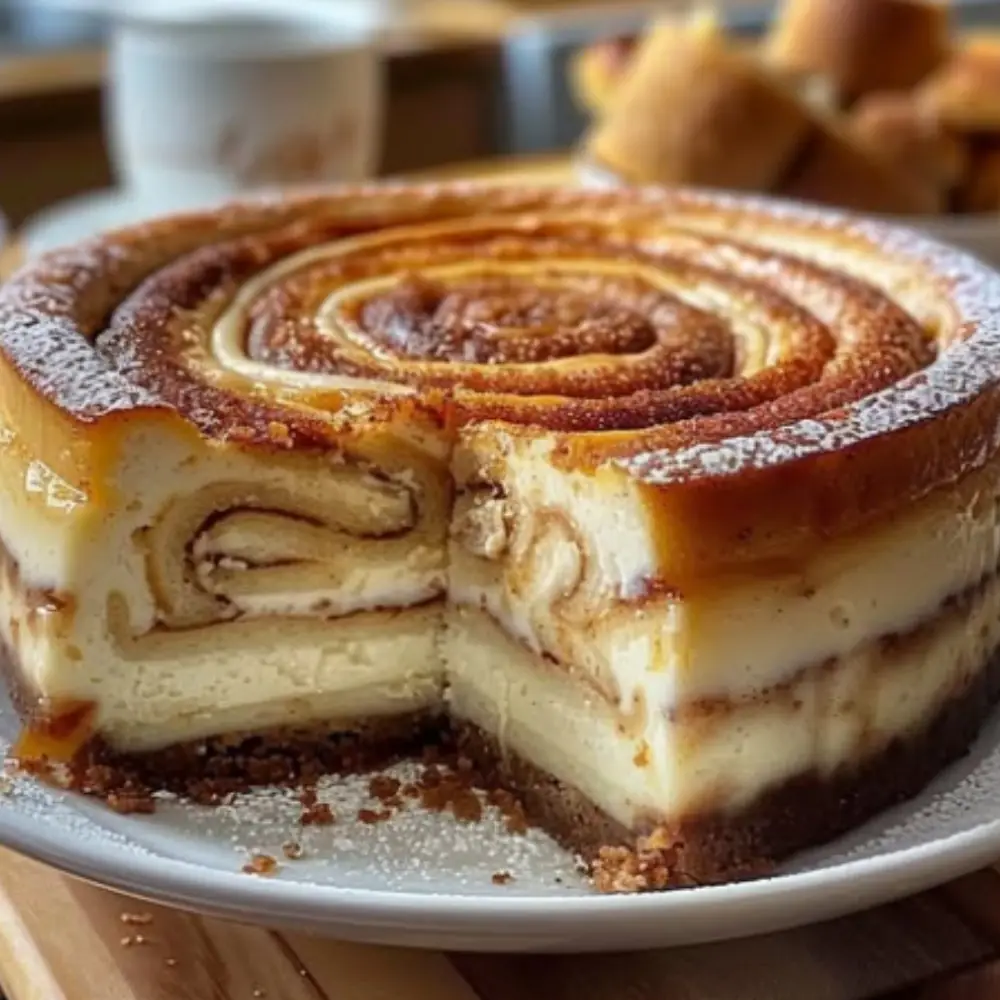 Cinnamon Roll Honeybun Cheesecake