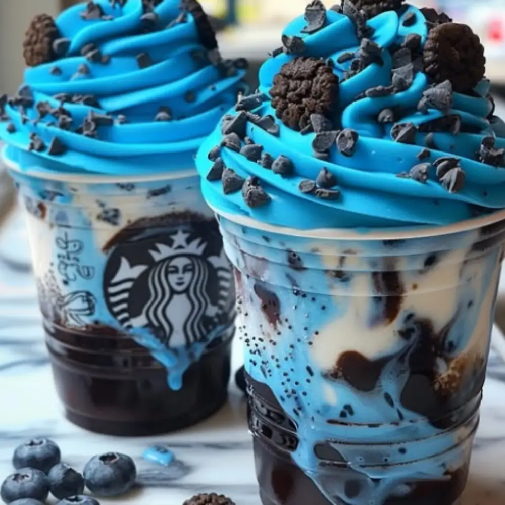 Blue Cookies & Cream Dip Frappuccinos