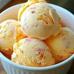 Homemade Peach Ice Cream