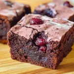 Chewy Chocolate Cherry Brownies 3 Chewy Chocolate Cherry Brownies