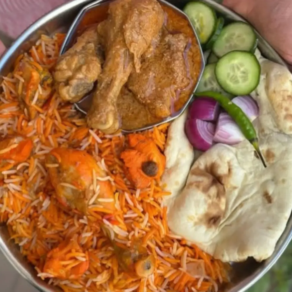 Chicken Tikka Biryani, Chicken Korma, and Naan Recipes