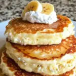 Fluffy Banana Cottage Cheese Pancakes