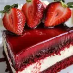 Red Velvet Strawberry Cheesecake