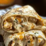 Cheesy Garlic Chicken Wraps 3 Cheesy Garlic Chicken Wraps