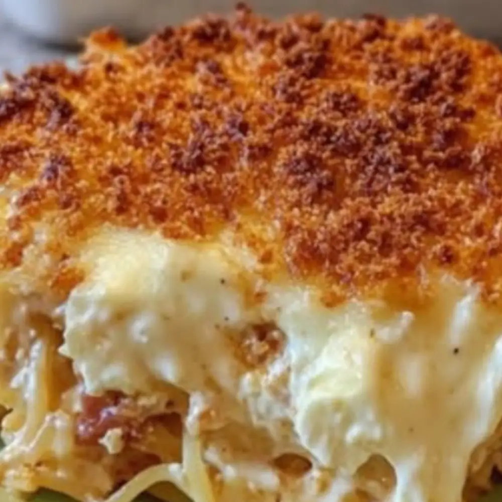 Baked Cream Cheese Spaghetti Casserole