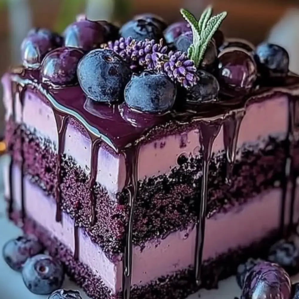 Blueberry Chocolate Lavender Dream Cake