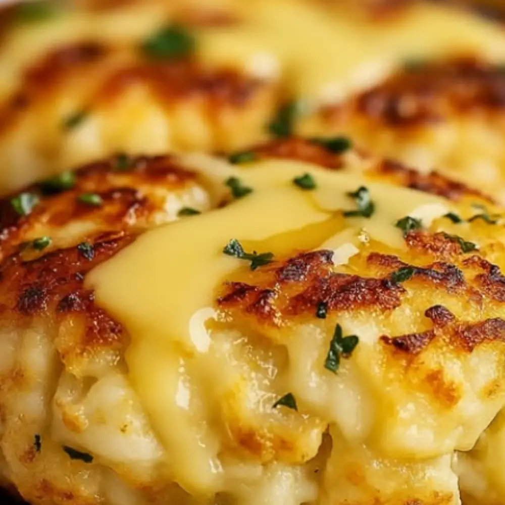 Cheddar Bay Crab Cakes with Lemon Butter Drizzle