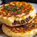 Mashed Potato Pancakes with Meat Filling 3 Mashed Potato Pancakes with Meat Filling