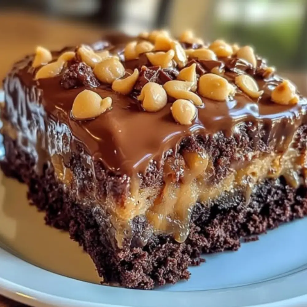 German Chocolate Poke Cake