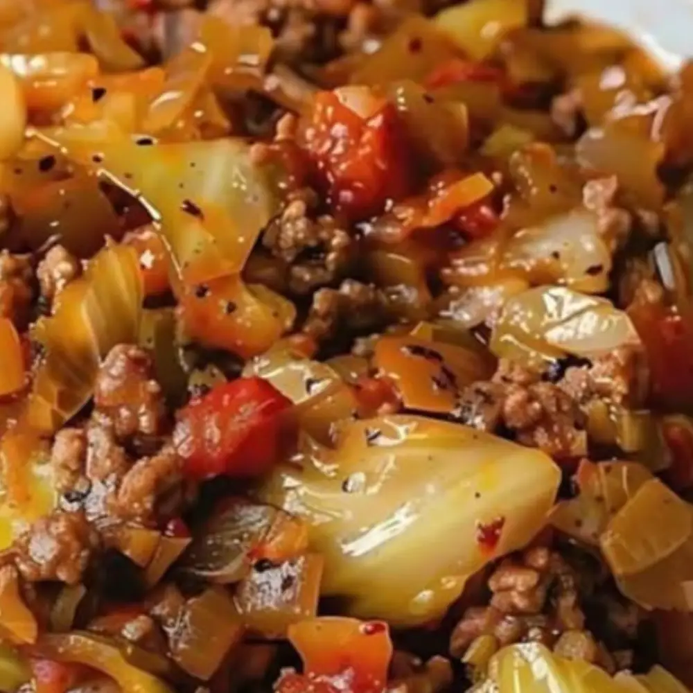 Ground Beef and Chopped Cabbage