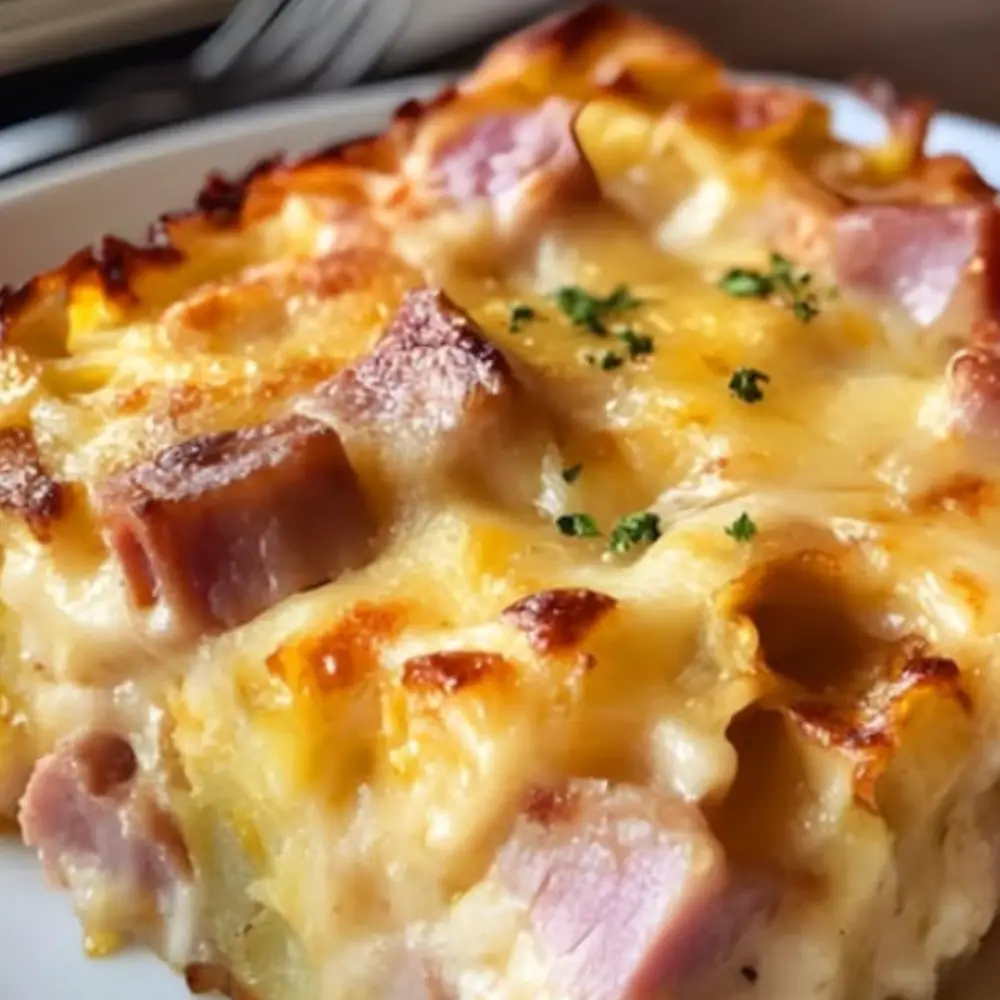 Ham and Cheese Hash Brown Casserole