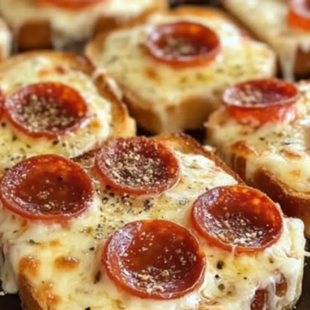 Cheesy Garlic Toast Pizzas