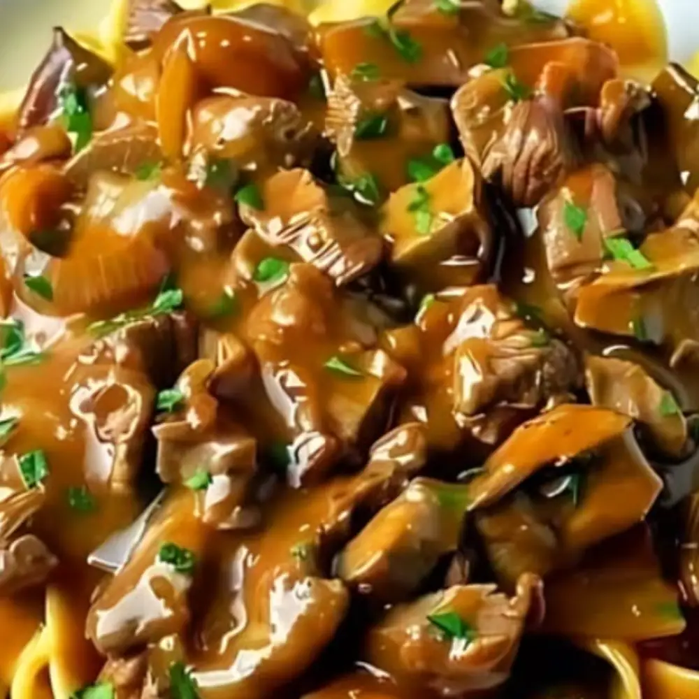 Rustic Beef Stroganoff with Egg Noodles