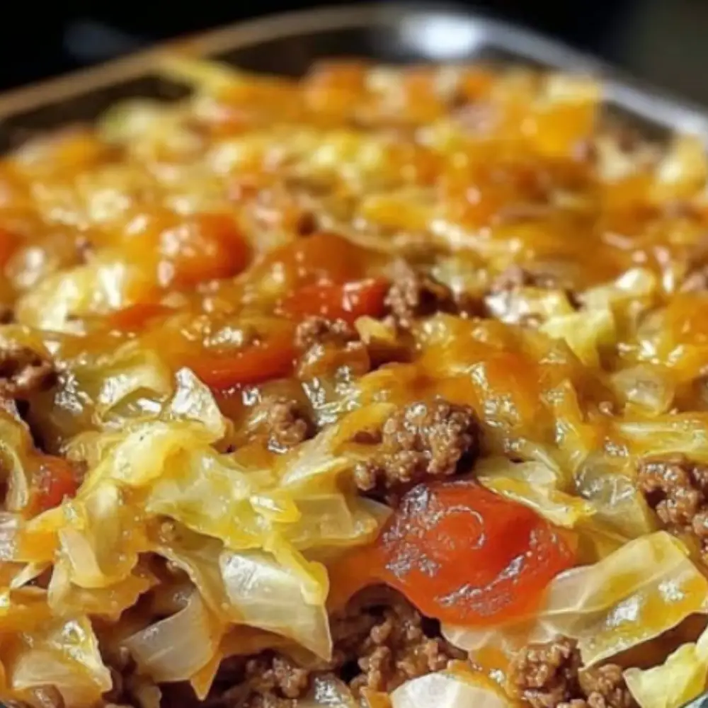 Savory Cabbage Beef Bake