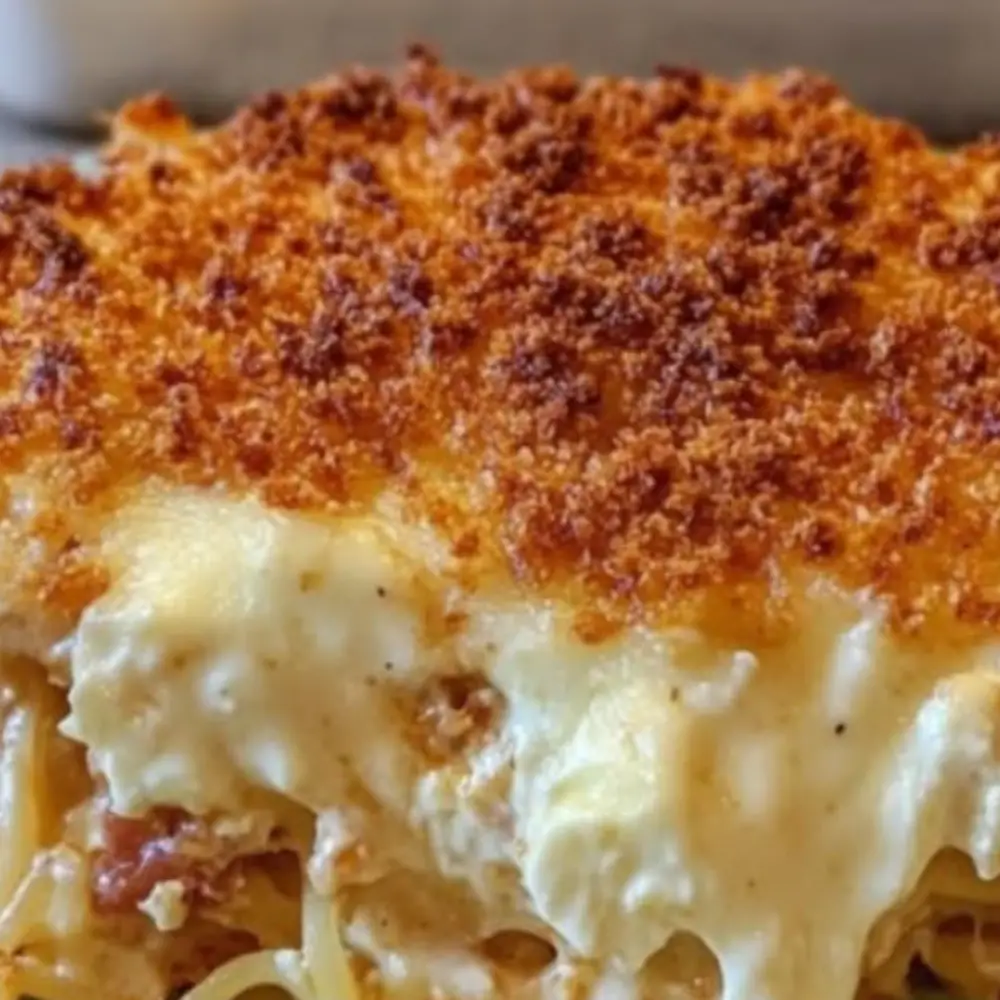 Baked Cream Cheese Spaghetti Casserole