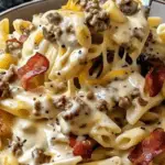 Loaded Bacon Cheeseburger Alfredo Pasta 3 Loaded Bacon Cheeseburger Alfredo Pasta