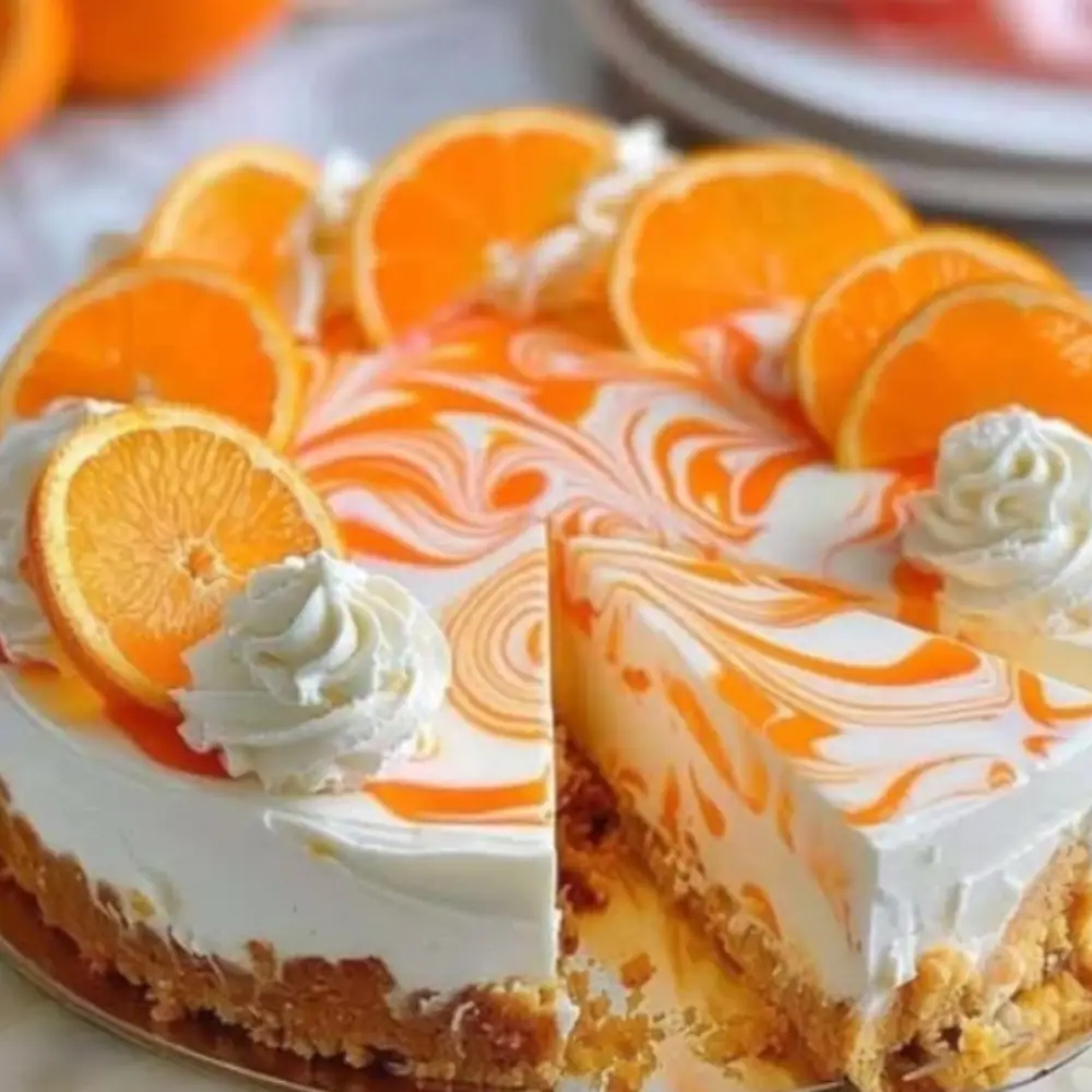 No-Bake Orange Creamsicle Cheesecake