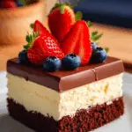 Triple Chocolate Mousse Cake with Berries 3 Triple Chocolate Mousse Cake with Berries