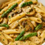 Creamy Mushroom and Asparagus Chicken Penne 3 Creamy Mushroom and Asparagus Chicken Penne