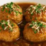 French Onion Chicken Meatballs 3 French Onion Chicken Meatballs