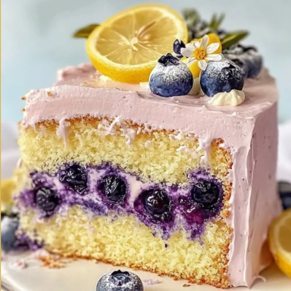 Blueberry Lemonade Buttermilk Cake